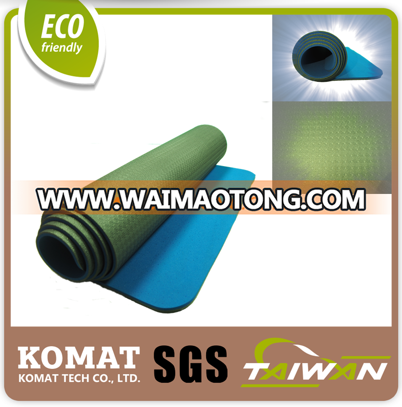 Taiwan Patented Dual Layers and Color 100% Eco TPE yoga mat